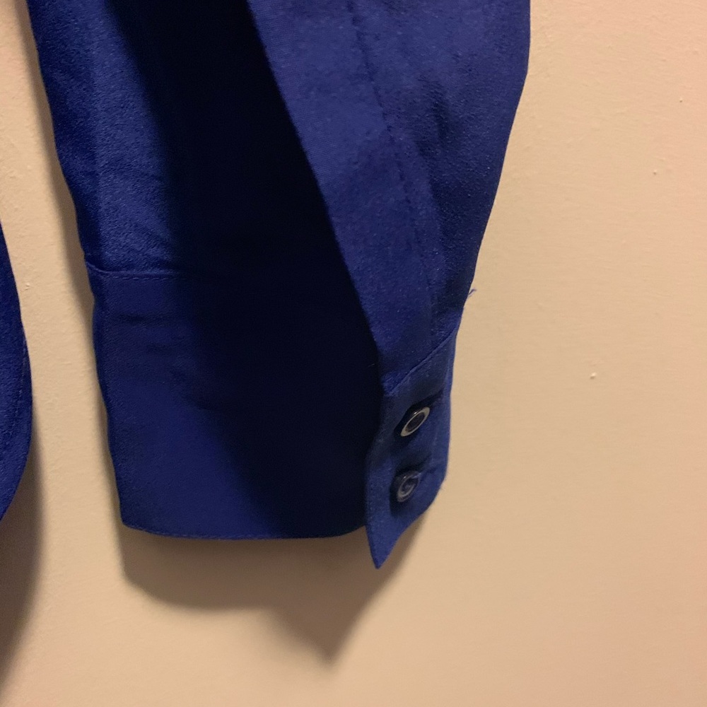 J. Crew Electric Blue Drapey Blouse - Picture 7 of 8